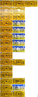 Alaska License Plate History